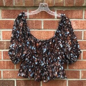 House of Harlow 1960 Ruffled Blouse sz S NWT